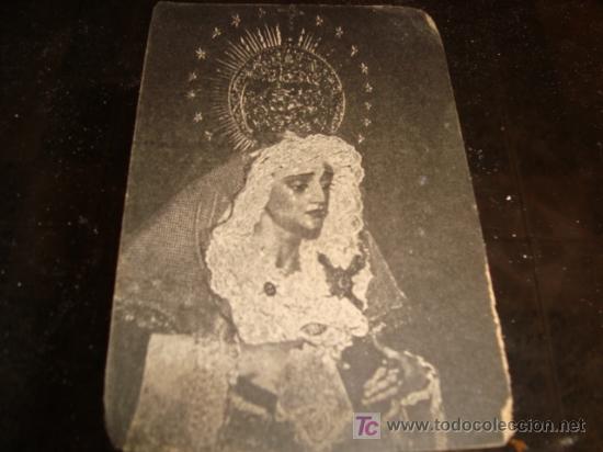 Colecionismo: antigua estampa de virgen blanco y negro