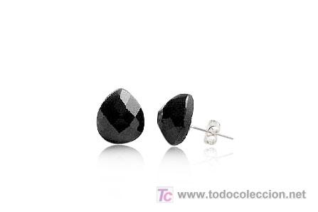Coleccionismo: PENDIENTES  PLATA LEY 925  Y ONIX - Foto 1
