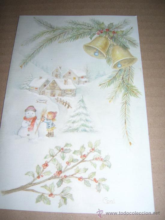 Coleccionismo: Tarjeta de felicitacion navide&ntilde;a, a&ntilde;o 1987. Mide 10,5 x 15,5 cm., usada, ver foto.