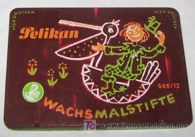 Coleccionismo: ESTUCHE DE LATA DE CERAS PELIKAN - Foto 1