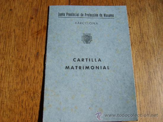 Coleccionismo: CARTILLA      MATRIMONIAL - Foto 1