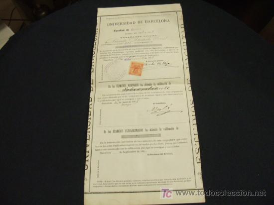 Collectionnisme: UNIVERSIDAD DE BARCELONA - FACULTAD DE CIENCIAS - CURSO 1902-1903
