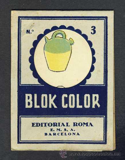 Coleccionismo: Libreta para Pintar y Colorear Block Color (Ed.Roma)