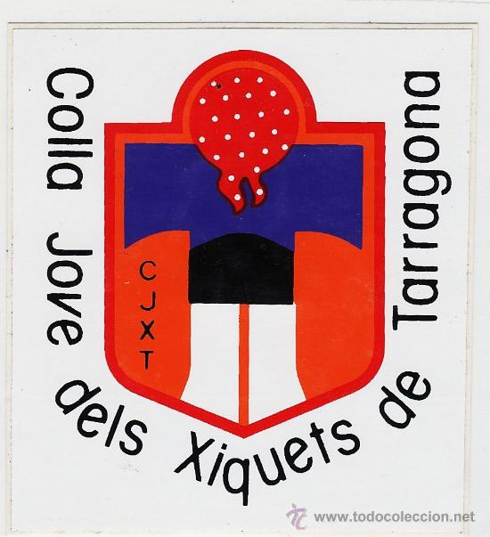 Coleccionismo: adhesivo / pegatina - tema casteller - colla jove xiquets de tarragona.- tgn