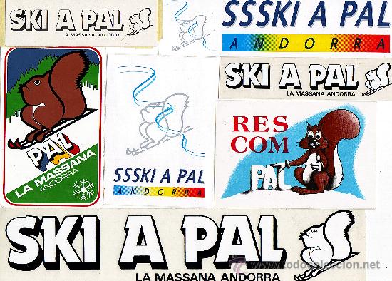 Sammeln: LOTE DE 7 PEGATINAS SKI A PAL-LA MASSANA - PRINCIPAT ANDORRA