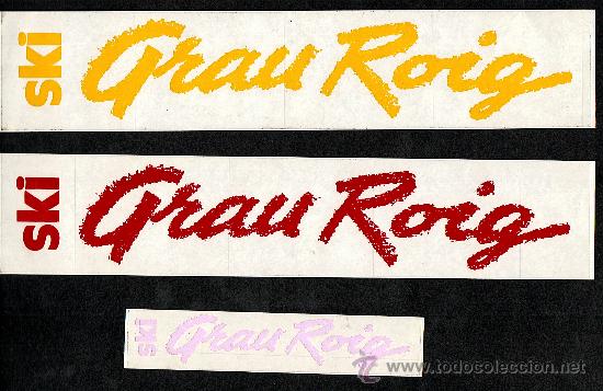 Coleccionismo: LOTE 3 PEGATINAs SKI GRAU ROIG (Rojo,amarillo,naranja) - PRINCIPAT ANDORRA