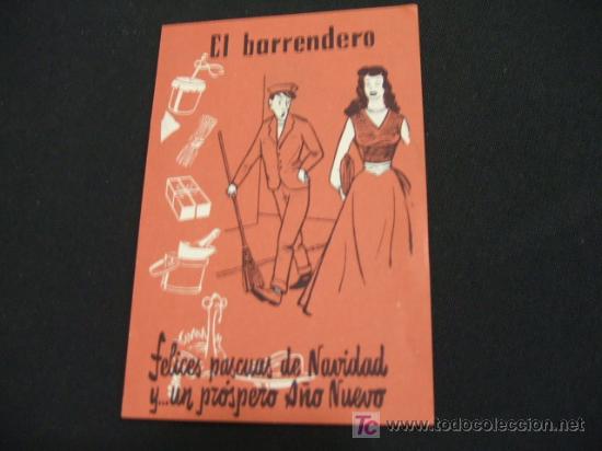 Sammelleidenschaft Papier: FELICITACION NAVIDAD - EL BARRENDERO - FELICES PASCUAS DE NAVIDAD Y UN PROSPERO A&Ntilde;O NUEVO -