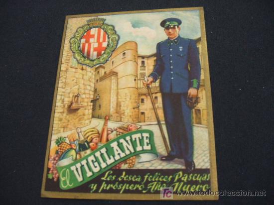 Sammelleidenschaft Papier: FELICITACION NAVIDAD - EL VIGILANTE LES DESEA FELICES PASCUAS Y PROSPERO A&Ntilde;O NUEVO - VERSO AL DORSO
