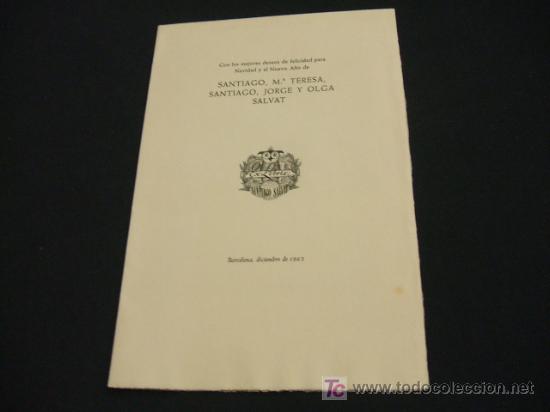 Coleccionismo: FELICITACION NAVIDAD - A&Ntilde;O 1963 - Foto 1