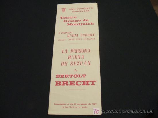 Collectionnisme: PROGRAMA - EXCMO. AYUNTAMIENTO DE BARCELONA - COMPA&Ntilde;IA NURIA ESPERT - A&Ntilde;O 1.967