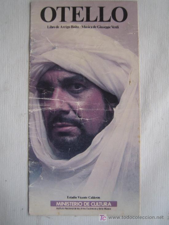 Coleccionismo: Otello - shakespeare - folleto de mano de teatro placido domingo