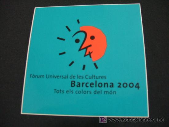 Collecting paper: ADHESIVO - FORUM UNIVERSAL DE LES CULTURES - BARCELONA 2004 - TOTS ELS COLORS DEL MON -