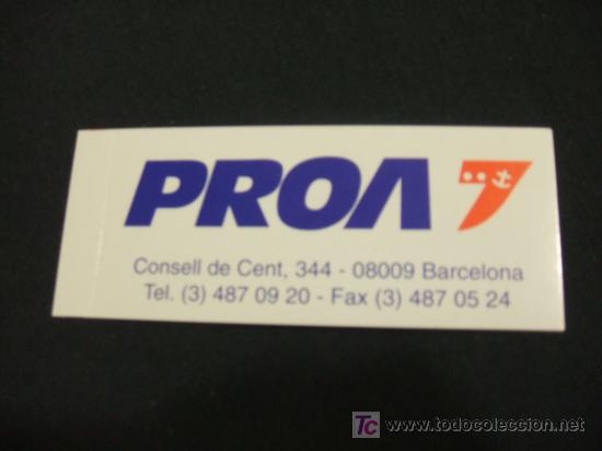 Sammelleidenschaft Papier: ADHESIVO - PROA 7 -