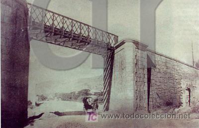 Coleccionismo: ANTIGUA FOTOGRAFIA DEL PUENTE DEL FERROCARRIL EN LAS VILLAS DE BENICASSIM (CASTELLON)