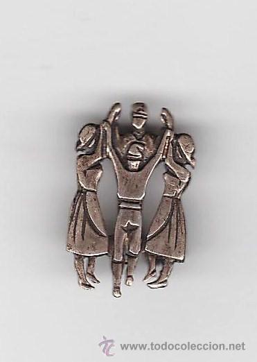 Collectionnisme: insignia.- con aguja.- tipo pin.- la sardana.- antiguo.- metal plateado troquelado