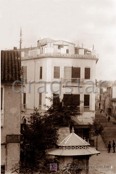Coleccionismo: ANTIGUA FOTOGRAFIA DE LA ANTIGUA POSADA DEL FERROCARRIL EN LA PUERTA DEL SOL DE CASTELLON