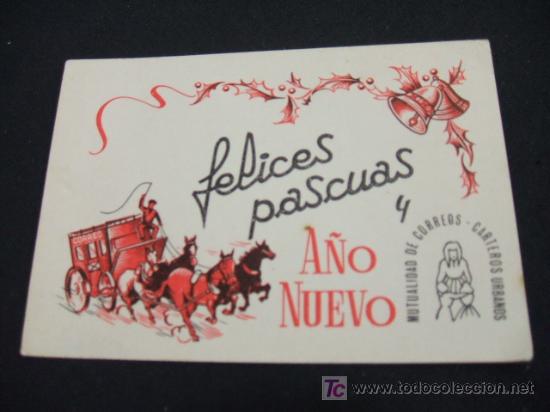 Collecting paper: MUTUALIDAD DE CORREOS - CARTEROS URBANOS - FELICES PASCUAS Y A&Ntilde;O NUEVO -