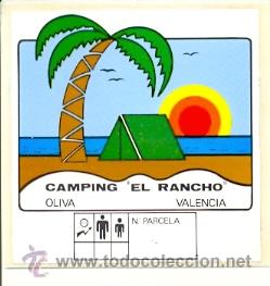 Coleccionismo: 24-tur28. Adhesivo. Camping El Rancho. Valencia