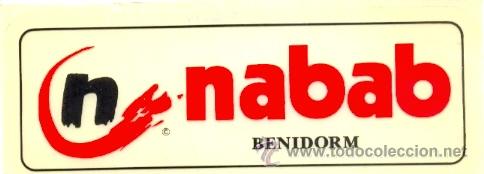 Coleccionismo: 24-tur34. Adhesivo Nabab. Benidorm