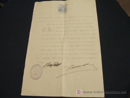 Collectionnisme: CERTIFICADO DEL JUZGADO MUNICIPAL N&ordm; 8 DE BARCELONA - A&Ntilde;O 1942 -