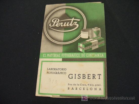 Collectionnisme: SOBRE - LABORATORIO FOTOGRAFICO GISBERT - PEU DE LA CREU, 9 BIS - BARCELONA -