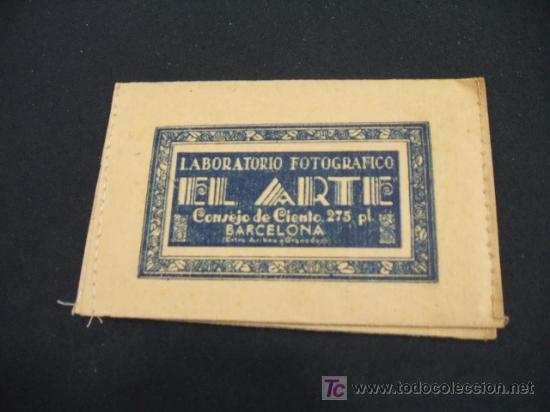 Sammelleidenschaft Papier: SOBRE - LABORATORIO FOTOGRAFICO EL ARTE - CONSEJO DE CIENTO, 275 - BARCELONA -