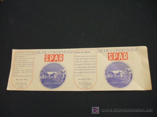 Collectionnisme: ENVOLTORIO - LECHE CONDENSADA SPAR -