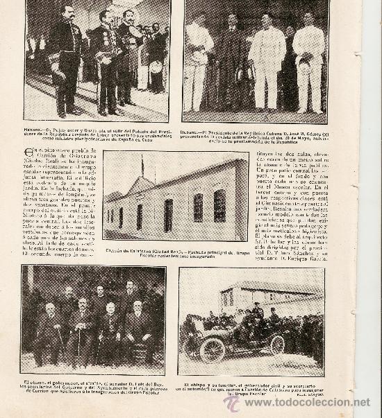 Colecionismo: HOJA NOTICIAS A&Ntilde;O 1909 CARRION DE CALATRAVA CIUDAD REAL ESCUELA EDUCACION GRUPO ESCOLAR