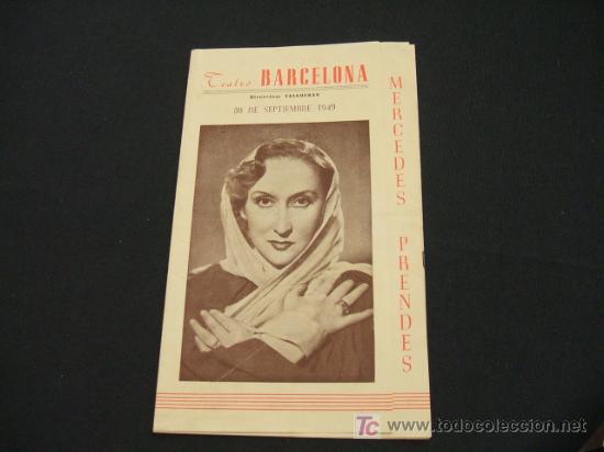 Collectionnisme: PROGRAMA TEATRO BARCELONA - DIRECCION, FALGUERAS - LA DEVOCION DE LA CRUZ - A&Ntilde;O 1.949 -
