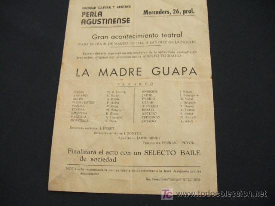 Colecionismo: SOCIEDAD CULTURAL Y ARTISTICA PERLA AGUSTINENSE - GRAN ACONTECIMIENTO TEATRAL -