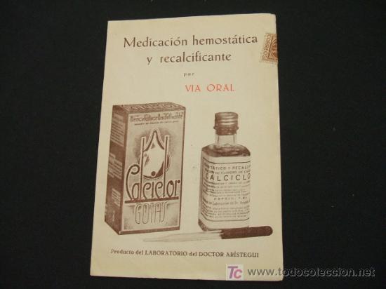Collectionnisme: CALCICLOR - MEDICACION HEMOSTATICA Y RECALCIFICANTE POR VIA ORAL -