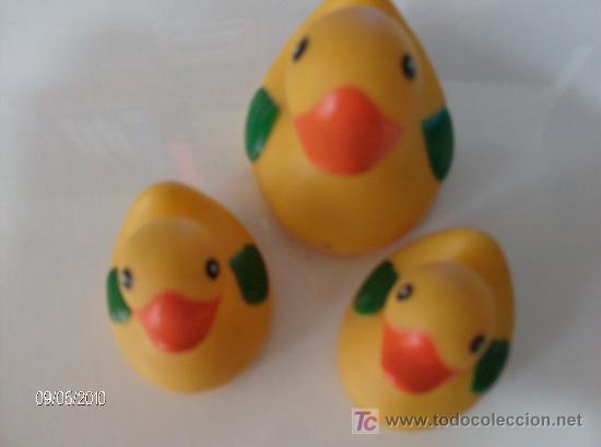 Coleccionismo: 3 PATITOS DE GOMA PRIMERA INFANCIA