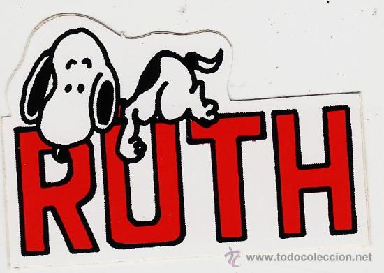 Coleccionismo: adhesivo / pegatina - snoopy - ruth - de gran impacto en los a&ntilde;os ochenta.-