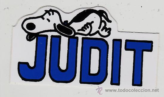 Coleccionismo: adhesivo / pegatina - snoopy - judit - de gran impacto en los a&ntilde;os ochenta - nombre