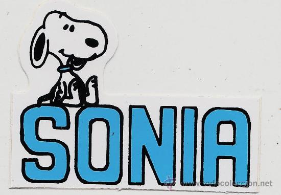 Coleccionismo: adhesivo / pegatina - snoopy - sonia - de gran impacto en los a&ntilde;os ochenta - nombre