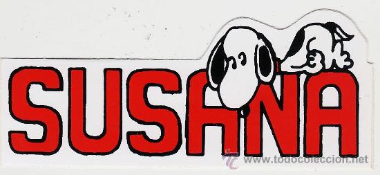 Coleccionismo: adhesivo / pegatina - snoopy - susana - de gran impacto en los a&ntilde;os ochenta - nombre