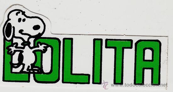 Coleccionismo: adhesivo / pegatina - snoopy - lolita - de gran impacto en los a&ntilde;os ochenta - nombre