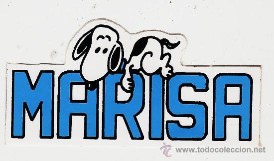Coleccionismo: adhesivo / pegatina - snoopy - marisa - de gran impacto en los a&ntilde;os ochenta - nombre
