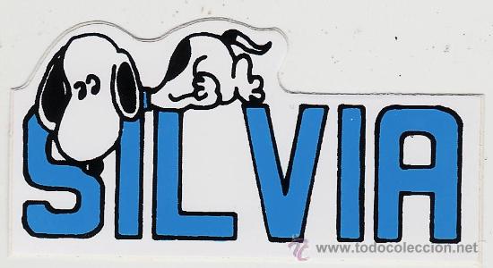 Coleccionismo: adhesivo / pegatina - snoopy - silvia - de gran impacto en los a&ntilde;os ochenta - nombre