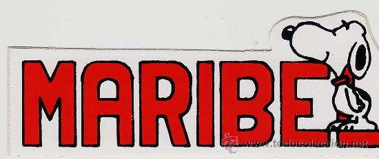 Coleccionismo: adhesivo / pegatina - snoopy - maribel.- de gran impacto en los a&ntilde;os ochenta - nombre