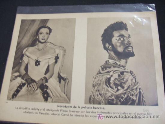 Collecting paper: NOVEDADES DE LA PELICULA FRANCESA - ENFENTS DU PARADIS -