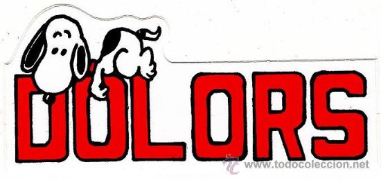 Coleccionismo: adhesivo / pegatina - snoopy - dolors - de gran impacto en los a&ntilde;os ochenta - nombre
