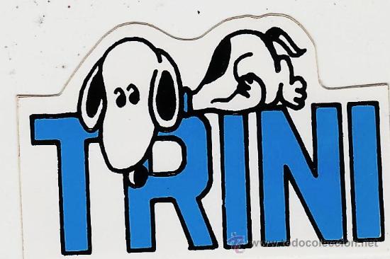Coleccionismo: adhesivo / pegatina - snoopy - trini - de gran impacto en los a&ntilde;os ochenta - nombre