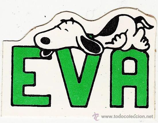 Coleccionismo: adhesivo / pegatina - snoopy - eva - de gran impacto en los a&ntilde;os ochenta - nombre