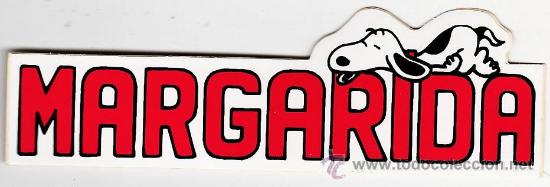 Coleccionismo: adhesivo / pegatina - snoopy - margarida - de gran impacto en los a&ntilde;os ochenta - nombre
