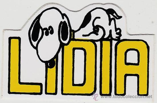 Coleccionismo: adhesivo / pegatina - snoopy - lidia - de gran impacto en los a&ntilde;os ochenta - nombre