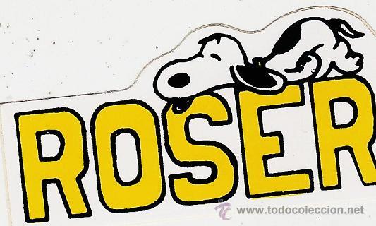 Coleccionismo: adhesivo / pegatina - snoopy - roser - de gran impacto en los a&ntilde;os ochenta - nombre