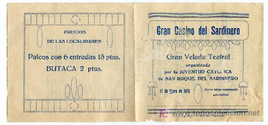 Sammelleidenschaft Papier: Programa Velada teatral en el Gran Casino del Sardinero, Santander 1935. Los Galeotes, Quintero
