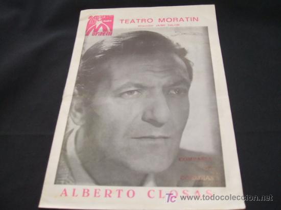 Sammelleidenschaft Papier: TEATRO MORATIN - FLOR DE CACTUS CON ALBERTO CLOSAS, JULIA GUTIERREZ CABA -