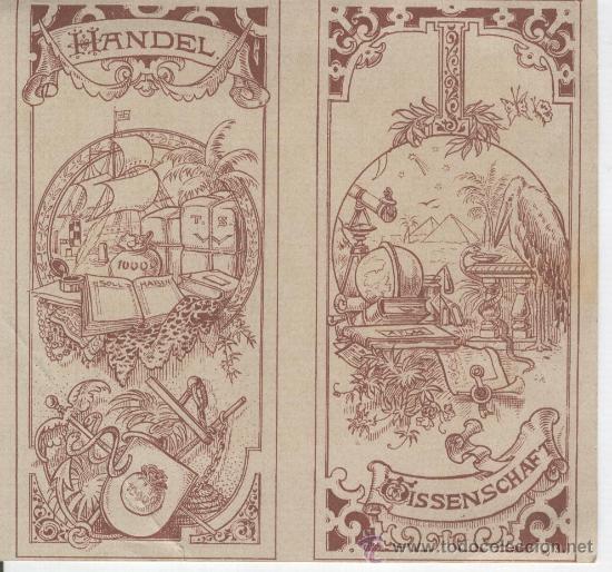 Collectionnisme: TARJETA DE VISITA. SIGLO XIX. HANDEL. TISSENSCHAFT. ALEMANIA. ALEMANA.